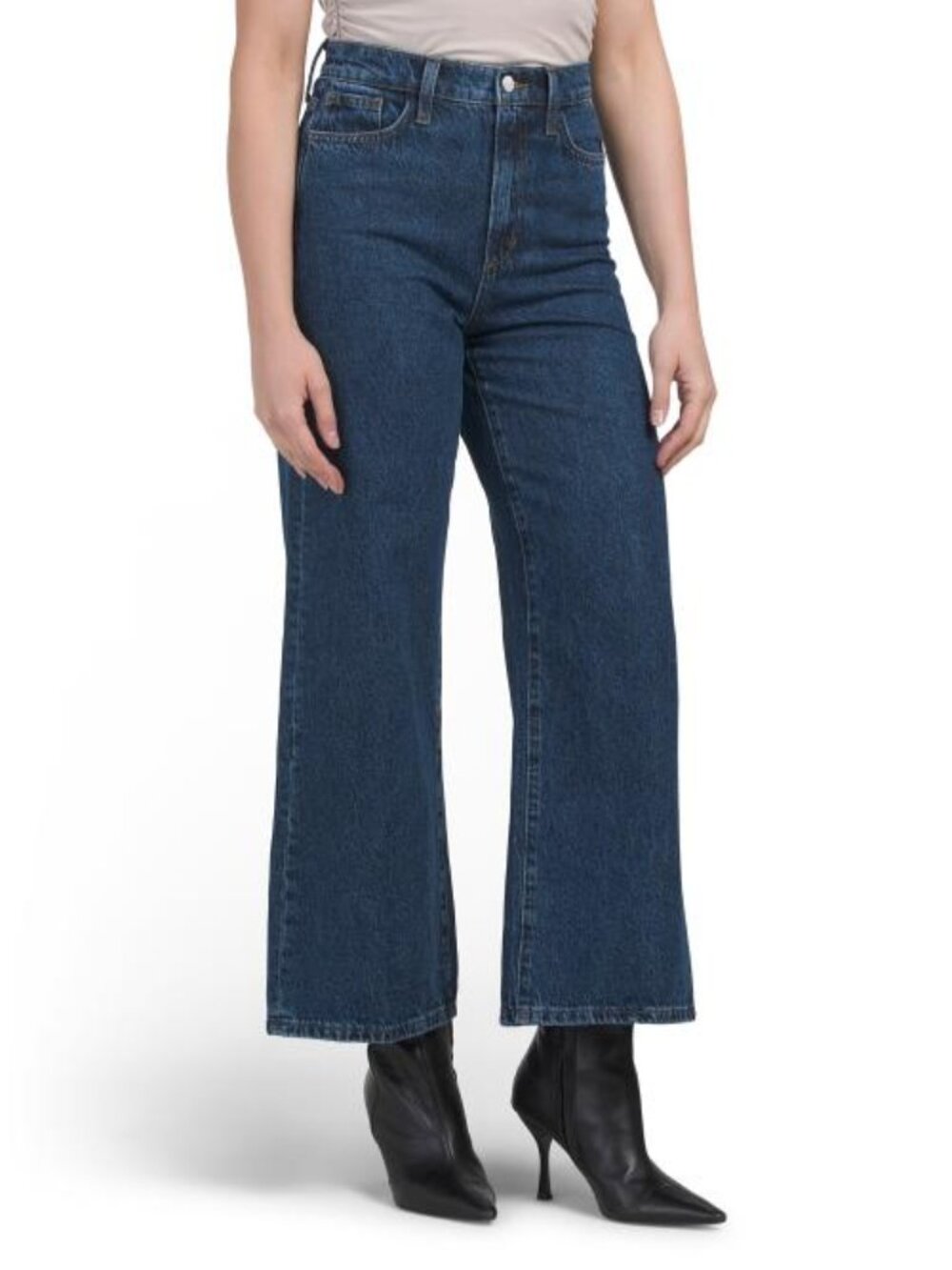 JOE'S Linen Blend The Mia High Rise Wide Ankle Jeans
